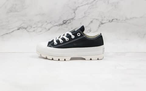 匡威Converse Chuck Taylor All Star Lugged move ox公司级版本厚底黑白色增高鞋原楦头纸板打造