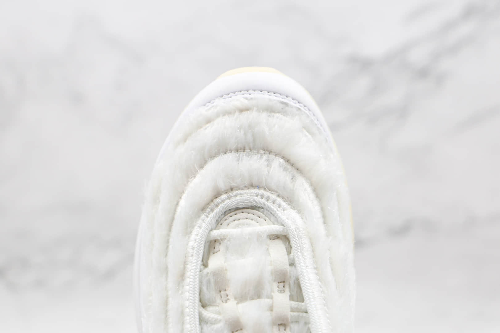 耐克Nike Air Max 97 Golf纯原版本高尔夫子弹Max97纯白毛绒气垫鞋原盒原标 货号：CK4437-101