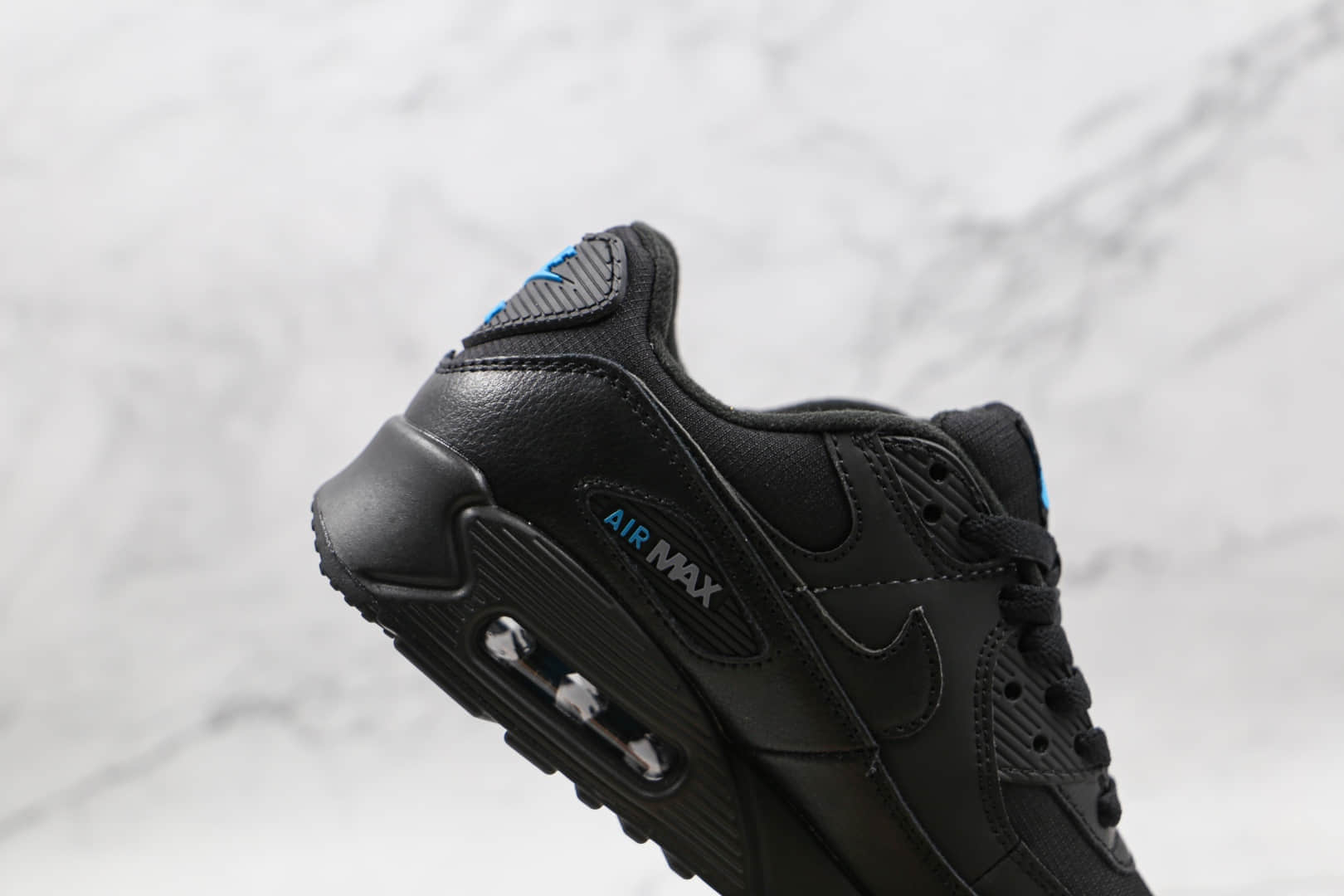 耐克Nike Air Max 90 Black纯原版本黑蓝色Max90三十周年纪念款气垫鞋原档案数据开发 货号：DC4116-002