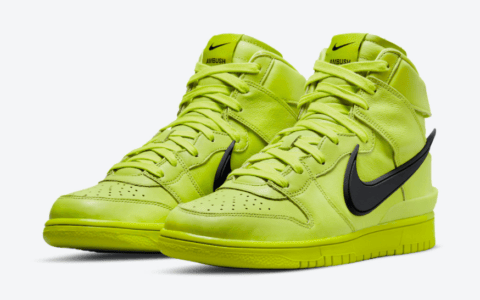 Ambush x Nike Dunk Hi“荧光绿”官图释出！月底登场！ 货号：CU7544-300