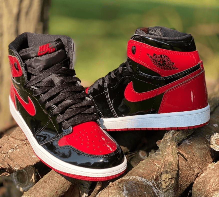 全新黑红漆皮AJ1“Bred Patent”实物曝光！酷炫十足！ 货号：555088-063