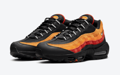 西红柿炒蛋！Nike复古跑鞋Air Max 95新配色即将发售！ 货号：DC9412-001