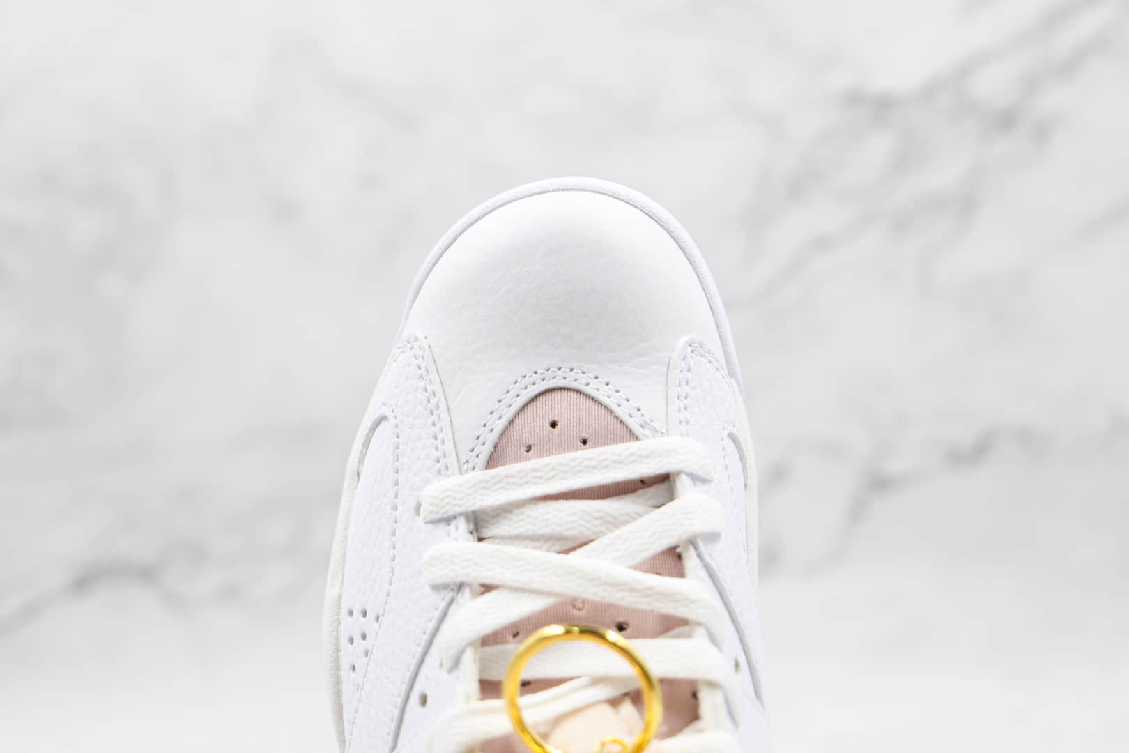 乔丹Air Jordan 6 Retro Gold Hoops纯原版本白粉耳环AJ6篮球鞋原盒原标原档案数据开发 货号：DH9696-100