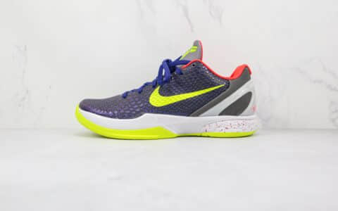 耐克Nike Kobe 6 Supreme灭世纯原版本科比6代小丑蓝绿色篮球鞋原鞋开模一比一打造 货号：446442-500