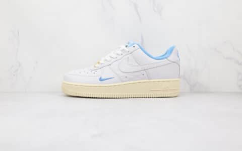 耐克Nike Air Force 1 Low Leopard纯原版本低帮空军一号白蓝色夏威夷限定板鞋内置气垫 货号：DC9555-100