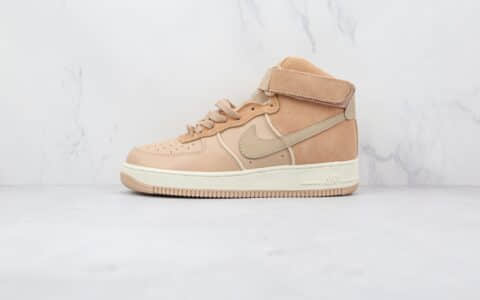 耐克NIKE AIR FORCE 1‘07纯原版本高帮空军一号香槟金板鞋内置气垫 货号：BV0312-200