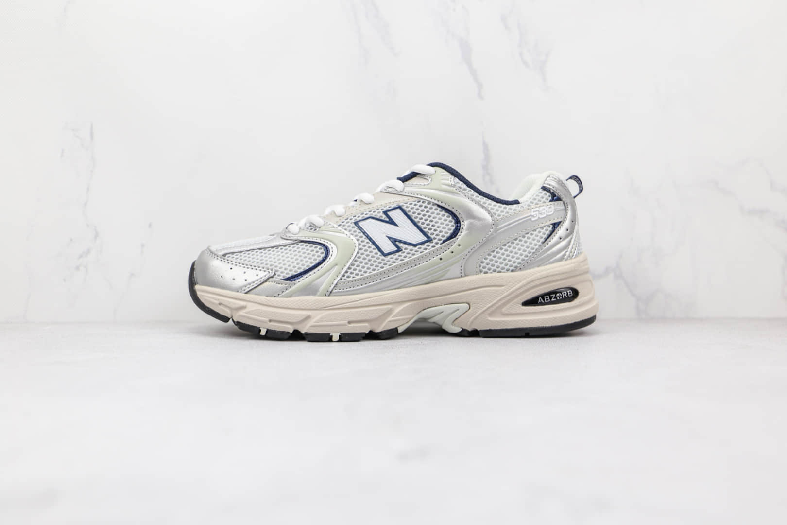 新百伦New Balance 530纯原版本白银色NB530复古慢跑鞋原楦头纸板打造 货号：MR530KA