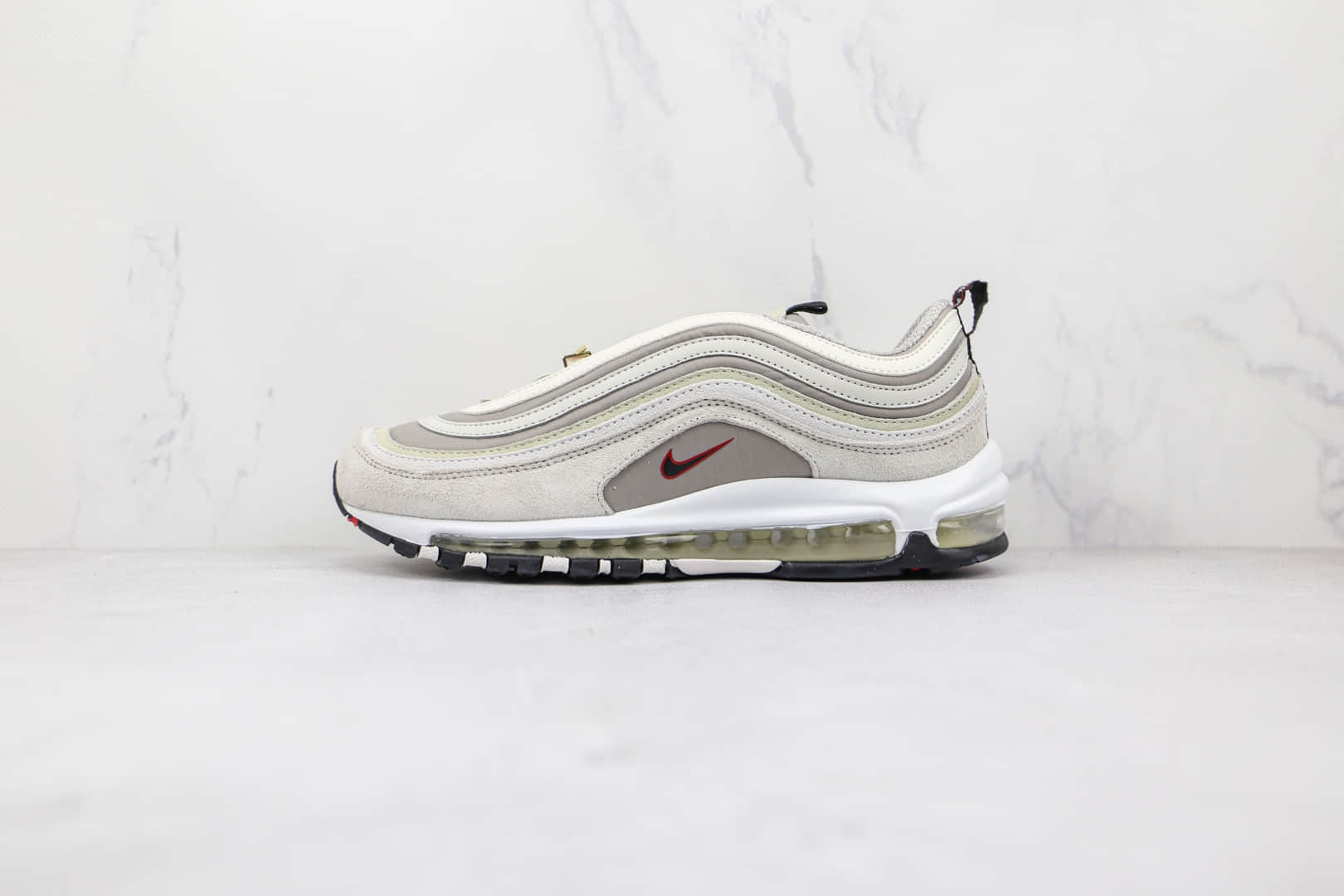 耐克Nike Air Max 97纯原版本子弹头Max97灰白色气垫鞋原楦头纸板打造 货号：DB0246-001