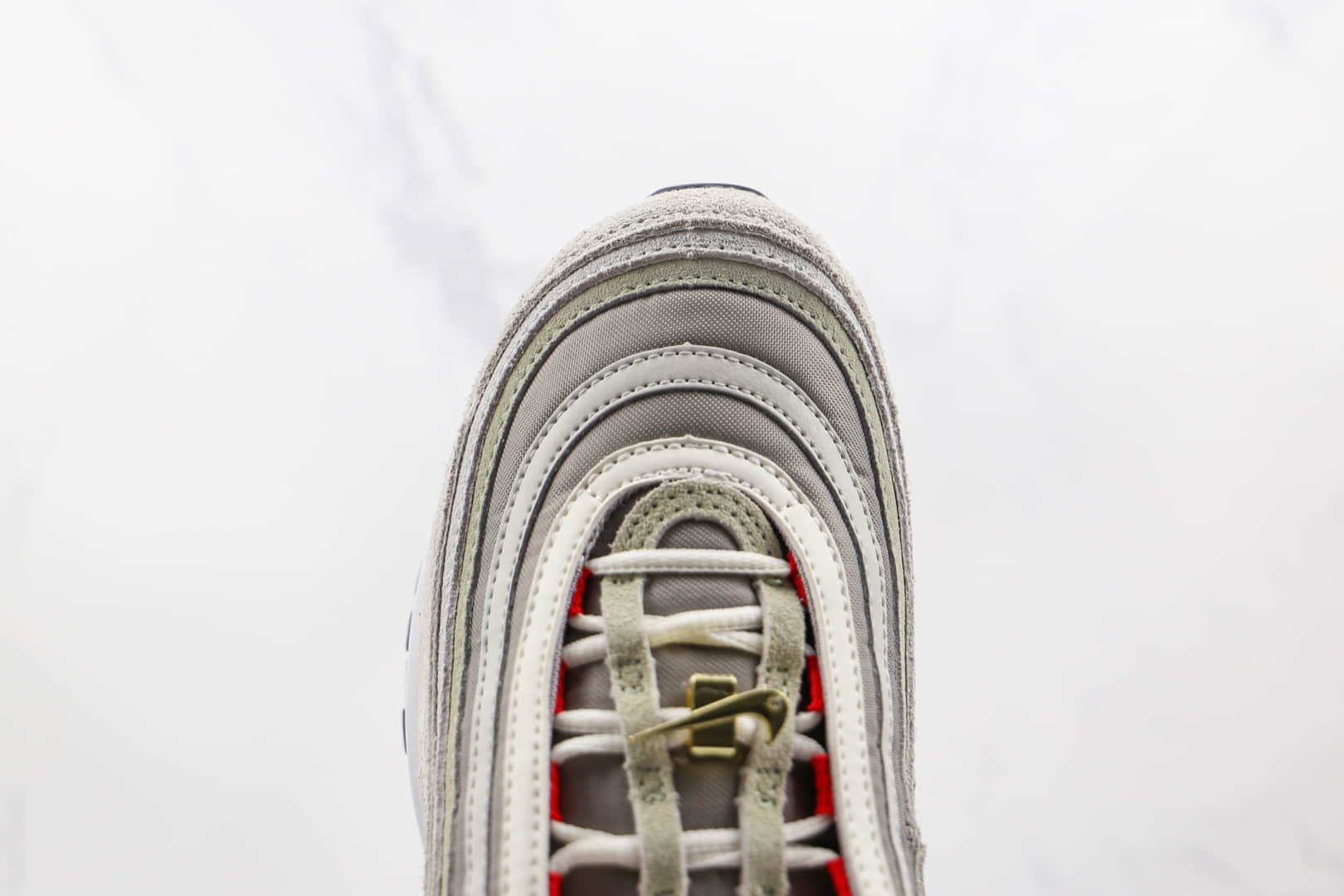 耐克Nike Air Max 97纯原版本子弹头Max97灰白色气垫鞋原楦头纸板打造 货号：DB0246-001