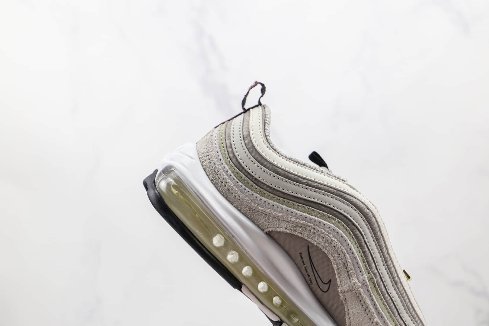 耐克Nike Air Max 97纯原版本子弹头Max97灰白色气垫鞋原楦头纸板打造 货号：DB0246-001