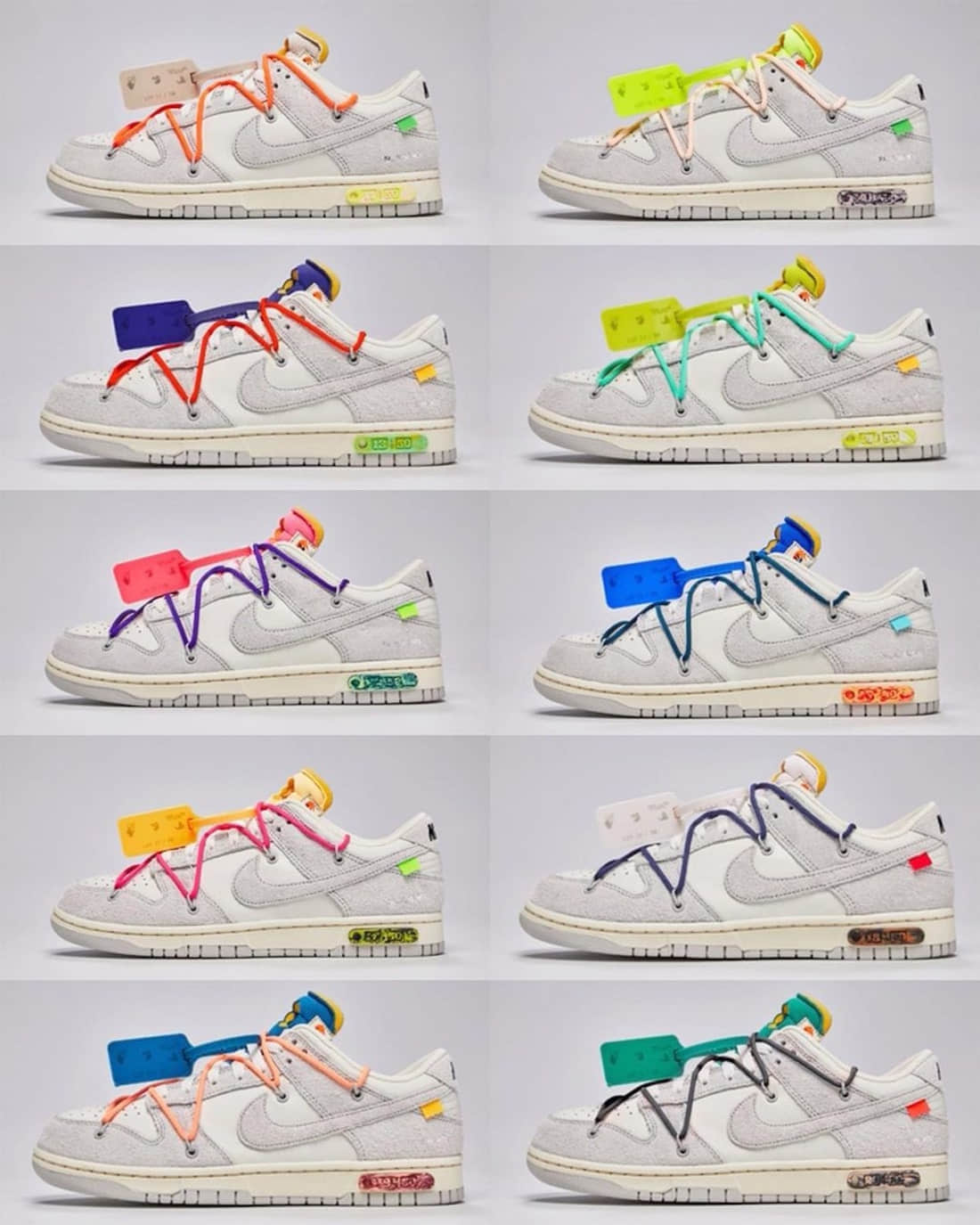 OW x Nike Dunk Low “The 50”系列发售详情！开盲盒有点刺激！