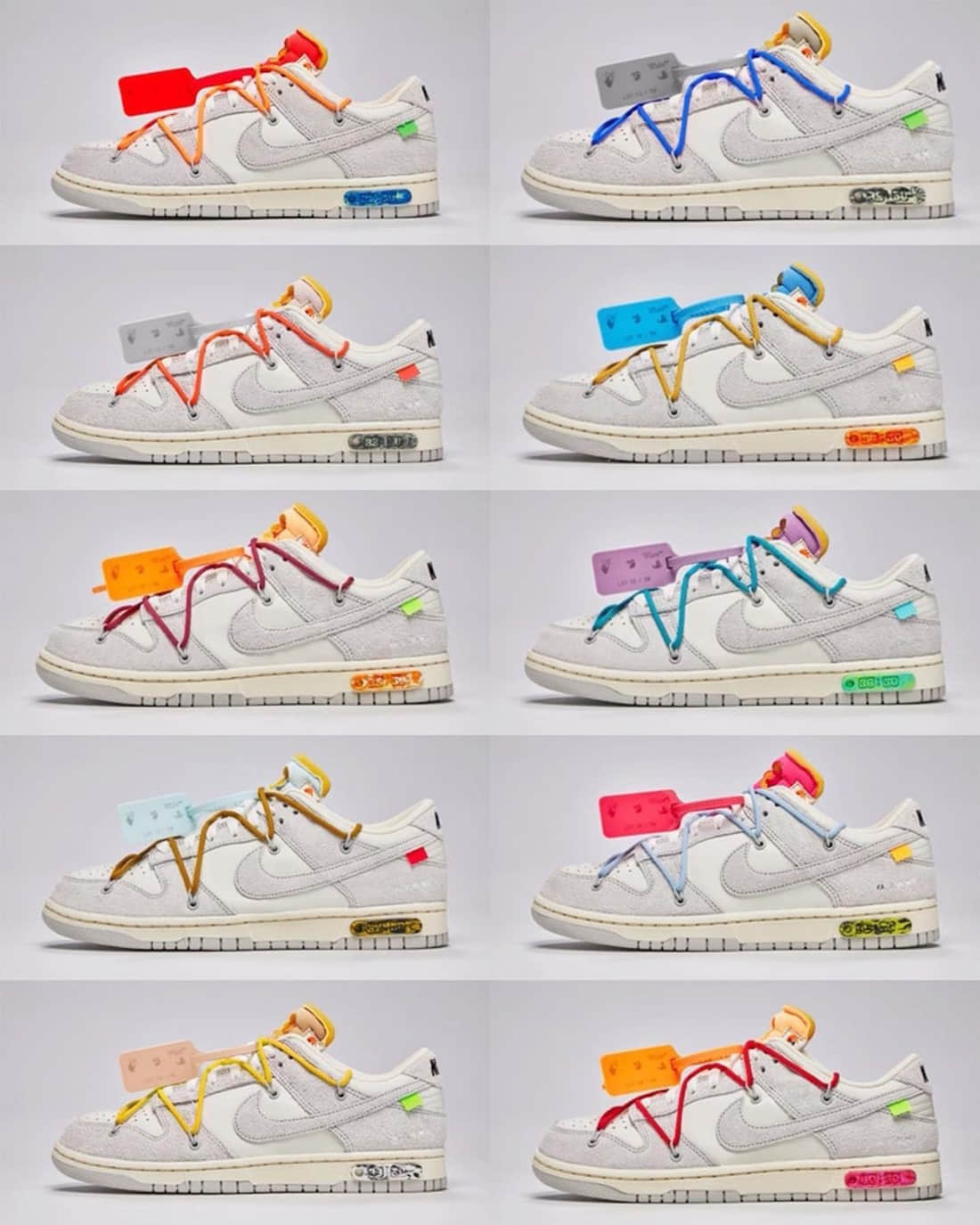 OW x Nike Dunk Low “The 50”系列发售详情！开盲盒有点刺激！