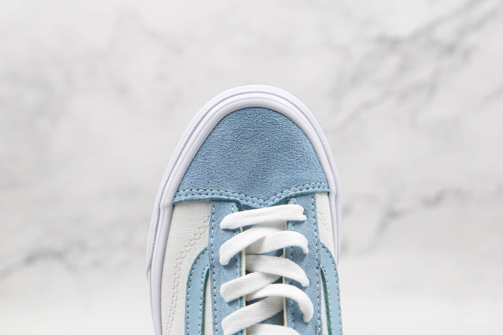 万斯Vans Style 36 Old Skool公司级版本低帮蓝色侧边条纹硫化帆布鞋原楦头纸板打造