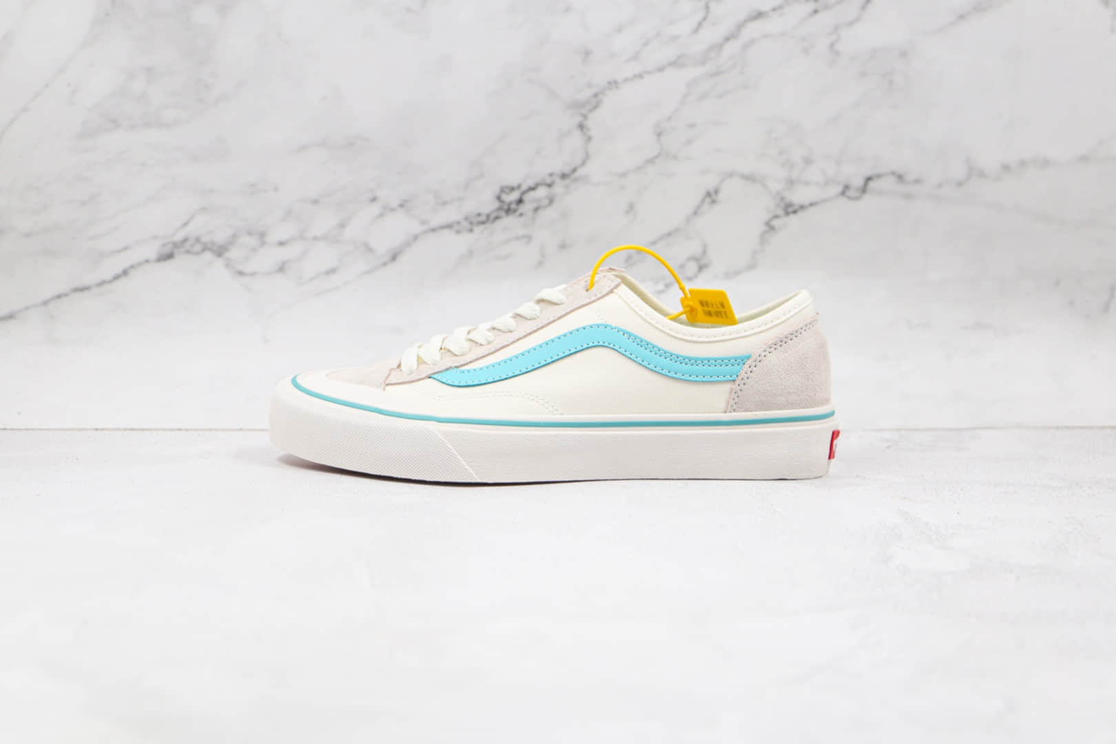 万斯Vans Style 36公司级版本半月包头低帮板鞋灰白蓝原厂DT钢印 货号：VNOS32J6JA