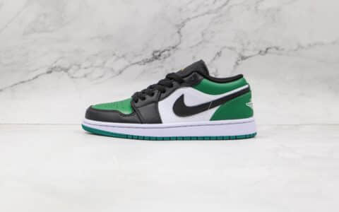 乔丹Air Jordan 1 Low Green Toe纯原版本低帮AJ1黑绿脚趾凯尔特人板鞋原档案数据开发 货号：553558-371