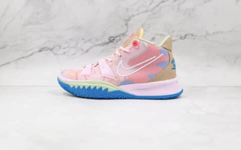 耐克Nike Kyrie 7 EP纯原版本欧文7代樱花粉色篮球鞋支持实战 货号：CT4080-600