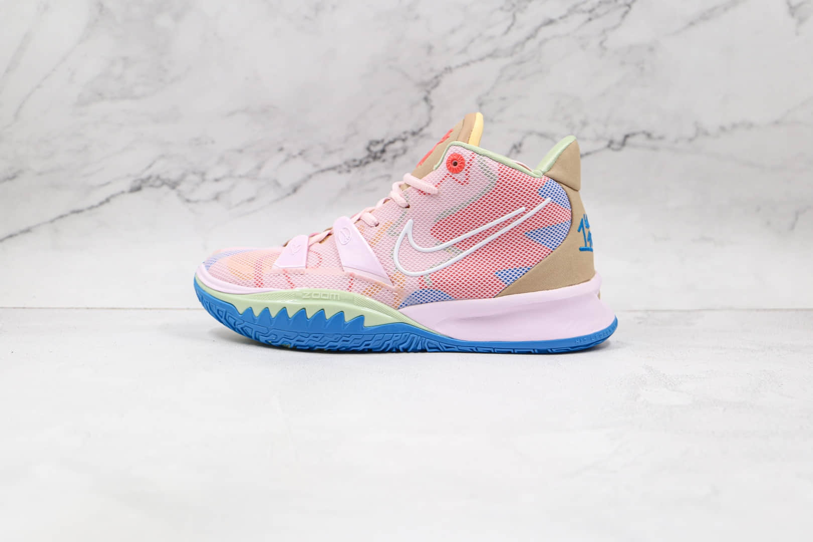 耐克Nike Kyrie 7 EP纯原版本欧文7代樱花粉色篮球鞋支持实战 货号：CT4080-600