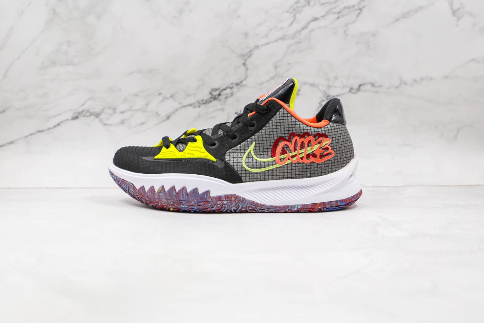 耐克Nike Kyrie 4 Low Ep公司级版本欧文4低帮男子实战篮球鞋黑绿橙色原档案数据开发 货号：CZ0105-002