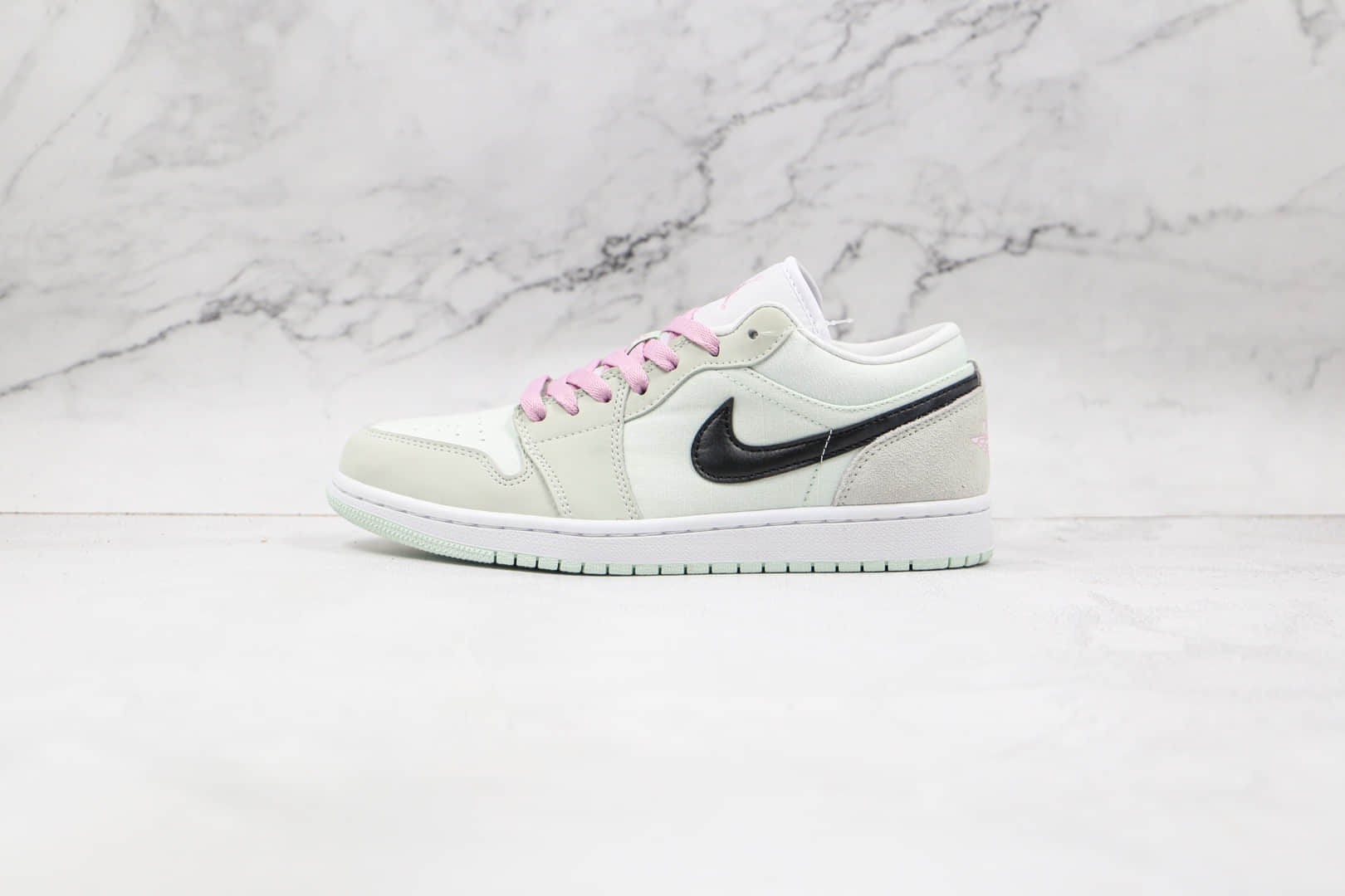乔丹Air Jordan 1 Low纯原版本低帮AJ1蒂芙尼绿樱花粉板鞋原档案数据开发 货号：CZ0776-300