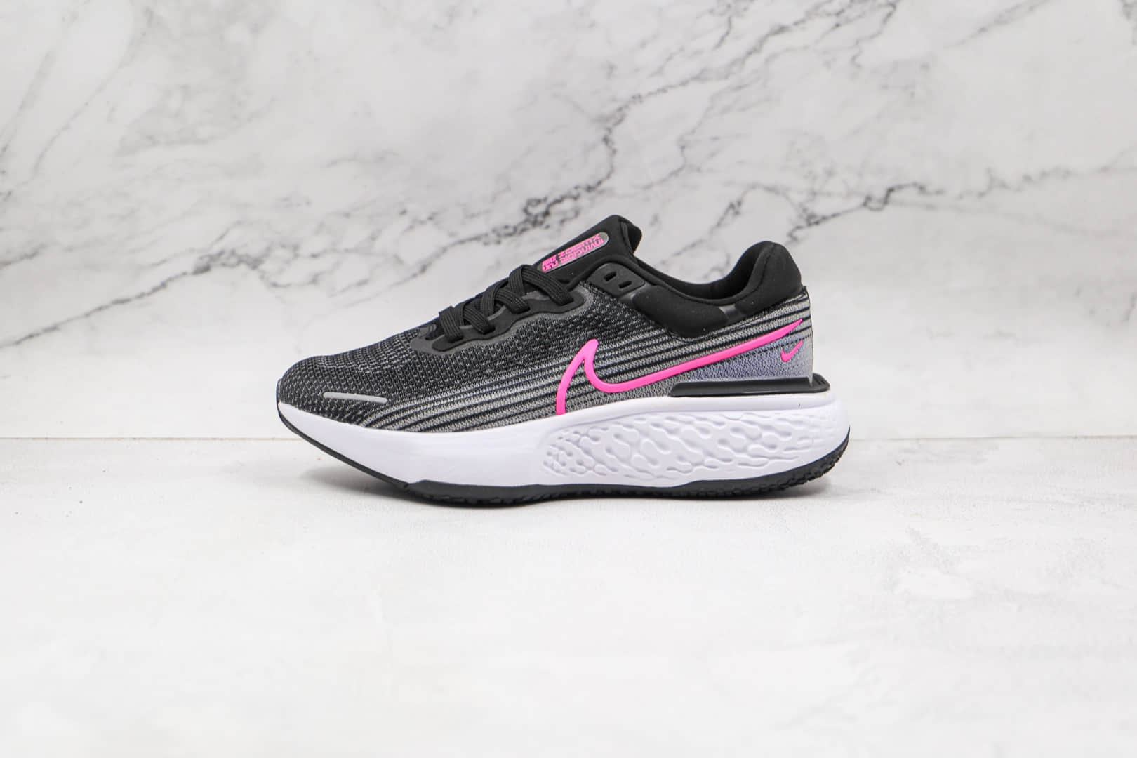 耐克Nike ZoomX Invincible Run FK纯原版本半透明黑粉色网面跑步鞋原档案数据开发 货号：CT2229-003