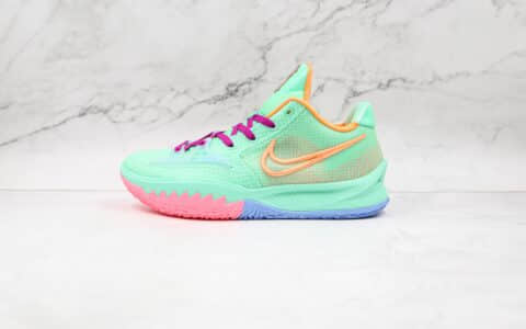 耐克Nike Kyrie 4 Low Ep公司级版本欧文4南海岸男子实战篮球鞋绿橙色内置气垫 货号：CZ0105-300