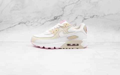 耐克Nike Air Max 90纯原版本复古Max90粉白奶昔配色气垫鞋原楦头纸板打造 货号：CT1873-100