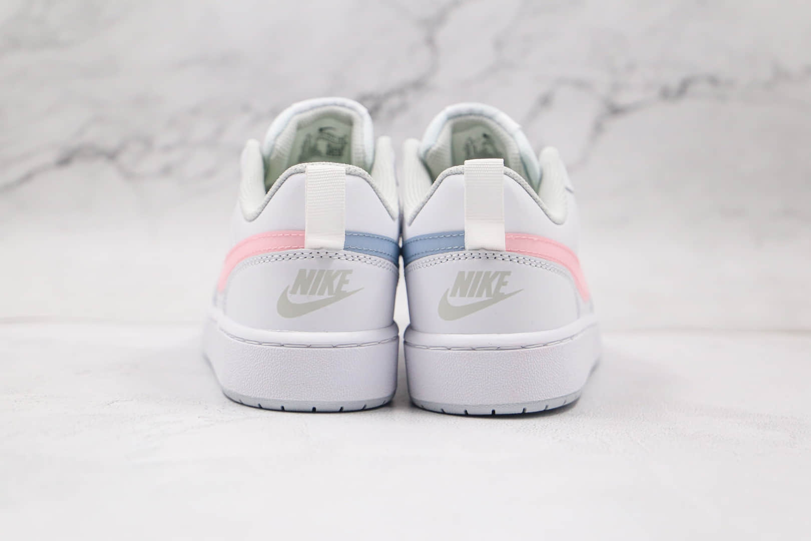 耐克Nike Court Borough Low 2低帮白蓝色白粉色鸳鸯板鞋原档案数据开发 货号：DD3023-100