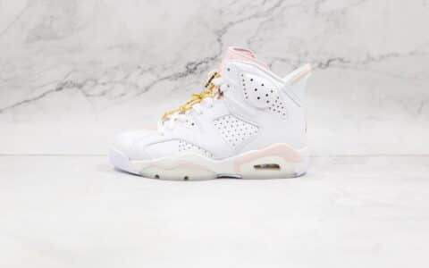 乔丹Air Jordan 6 Retro Gold Hoops纯原版本白粉耳环AJ6篮球鞋原盒原标原档案数据开发 货号：DH9696-100