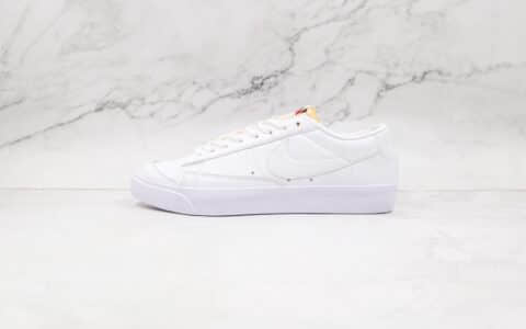 耐克NIKE Blazer LOW 77 VNTG公司级版本低帮开拓者纯白色板鞋原盒原标 货号：DC4769-101