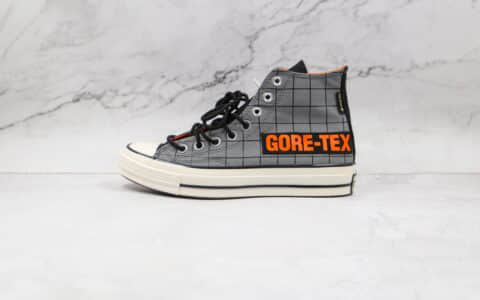 匡威Converse 1970s GORE-TEX公司级版本高帮灰色车线硫化帆布鞋原档案数据开发