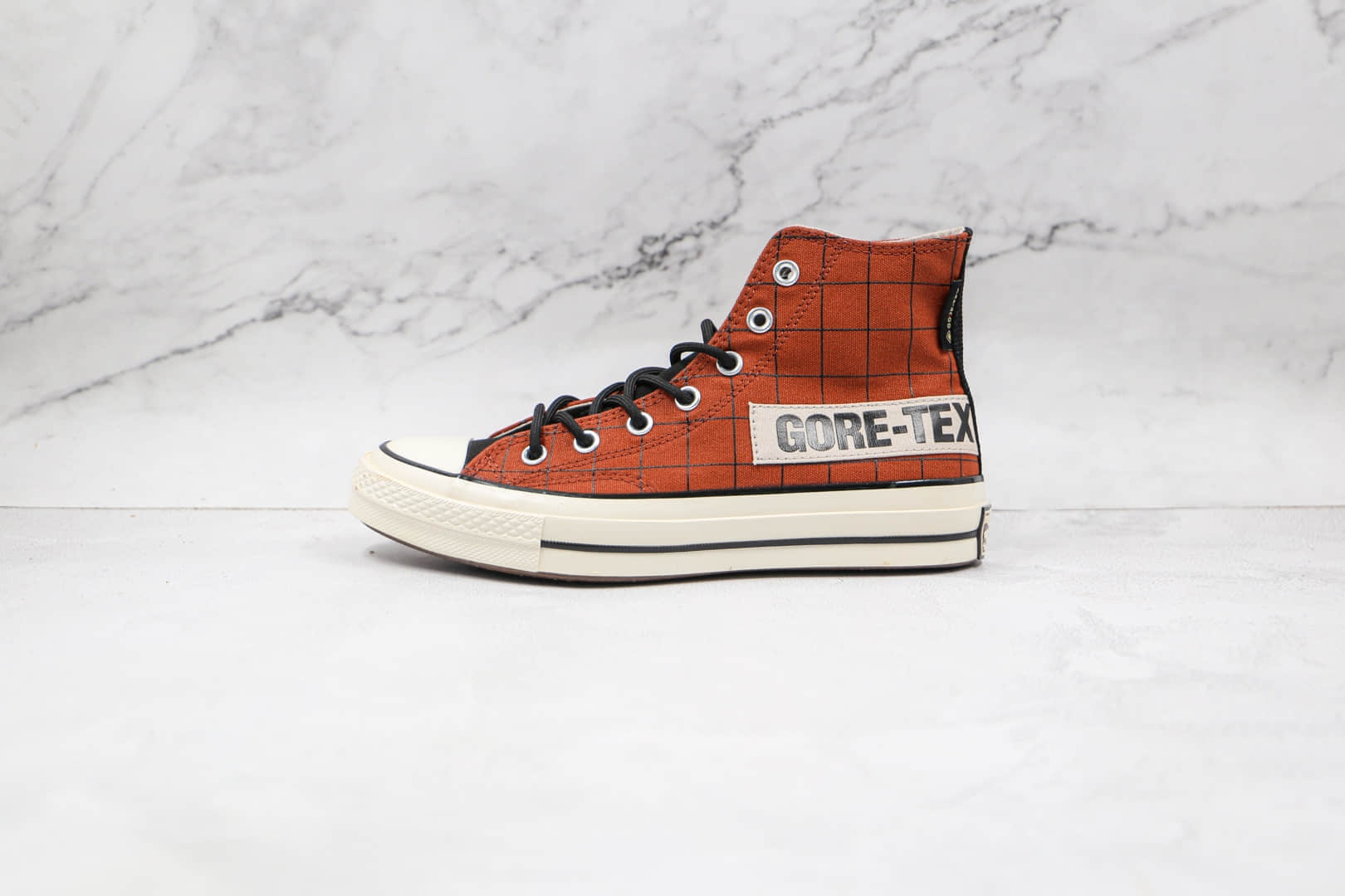 匡威CONVERSE Chuck70 x GORE-TEX联名款公司级版本高帮棕色硫化帆布鞋原楦头纸板打造 货号：171442C