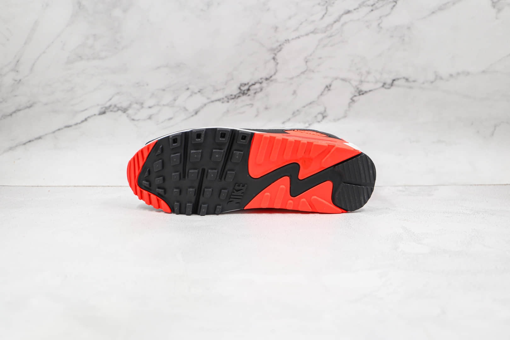 耐克Nike Air Max 90 Infrared纯原版本元年红外线Max90灰黑红色气垫鞋原鞋开模一比一打造 货号：CT1685-100