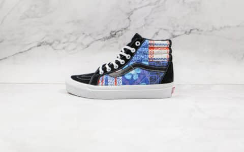 万斯Vans x Sandy Liang x SK8-Hi 38 DX公司级版本三方联名款海绵宝宝图案硫化帆布鞋原厂硫化大底