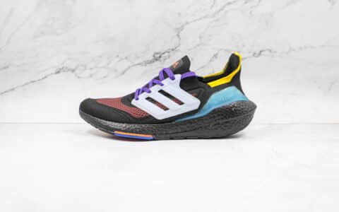 阿迪达斯Adidas ultra boost 2021纯原版本黑蓝彩色UB7.0爆米花跑鞋原档案数据开发 货号：S23870