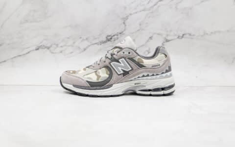 新百伦New Balance 2002R x Bape联名款纯原版本灰迷彩鲨鱼复古NB2002R老爹鞋原鞋开模一比一打造 货号：M2002RBG