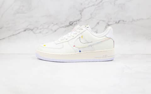 耐克Nike Air Force 1 Low纯原版本低帮空军一号白色字母印花韩文印花刺绣板鞋内置气垫 货号：DC9556-300