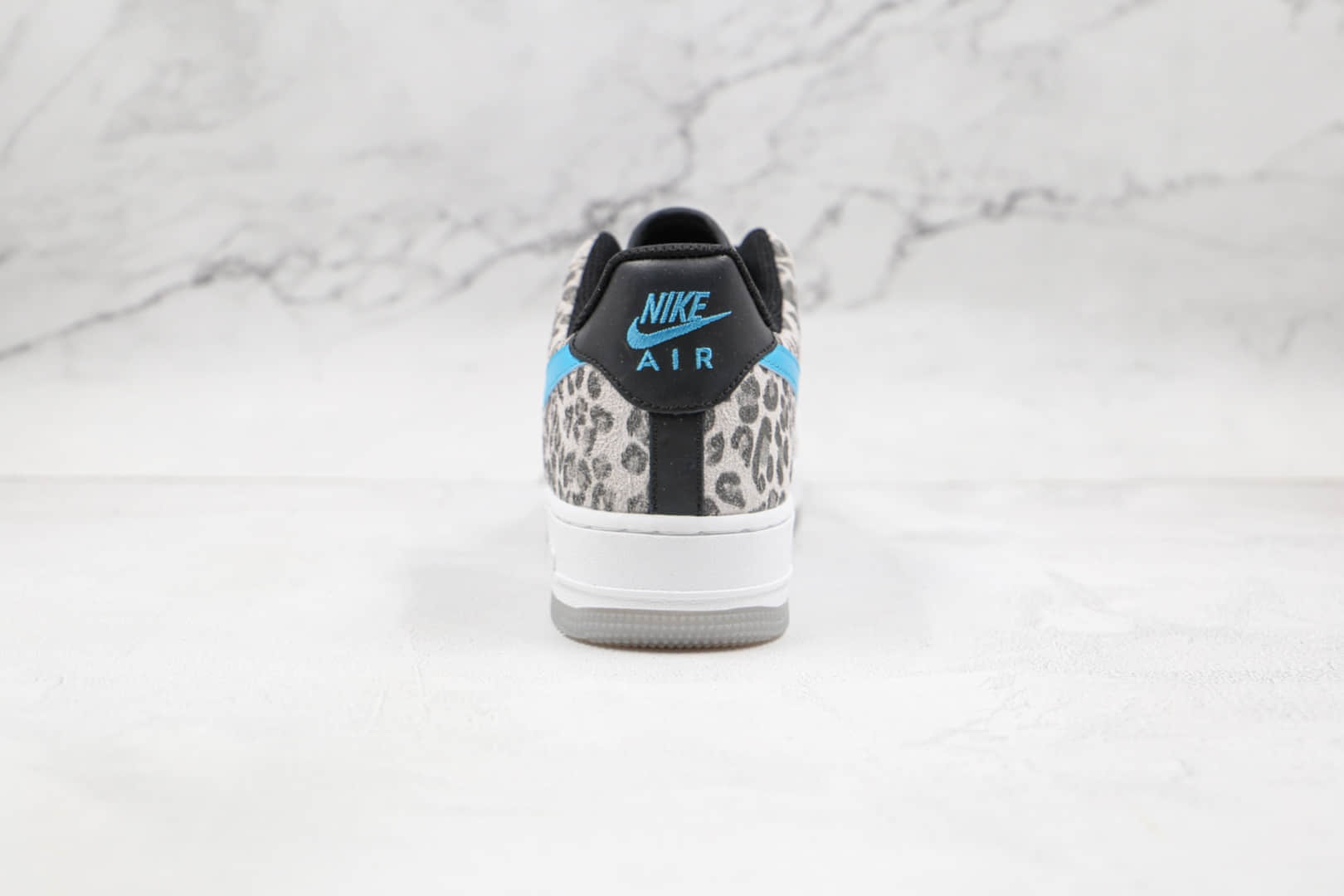 耐克Nike Air Force 1 Low Leopard纯原版本低帮空军一号灰蓝色豹纹板鞋内置气垫 货号：DJ6192-001