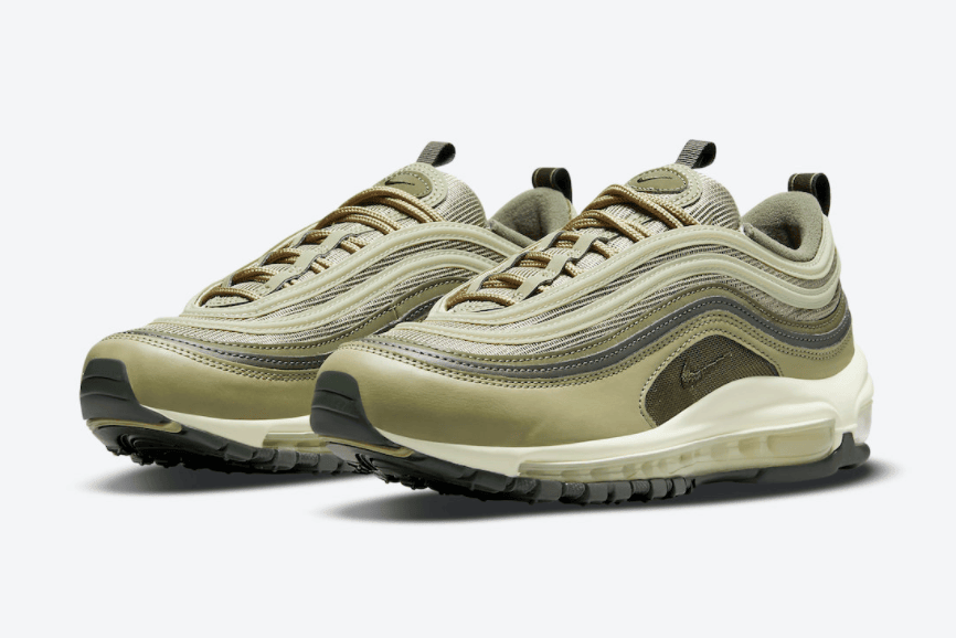 硬朗军事风！耐克复古跑鞋Air Max 97新配色即将登场！ 货号：DO1164-200