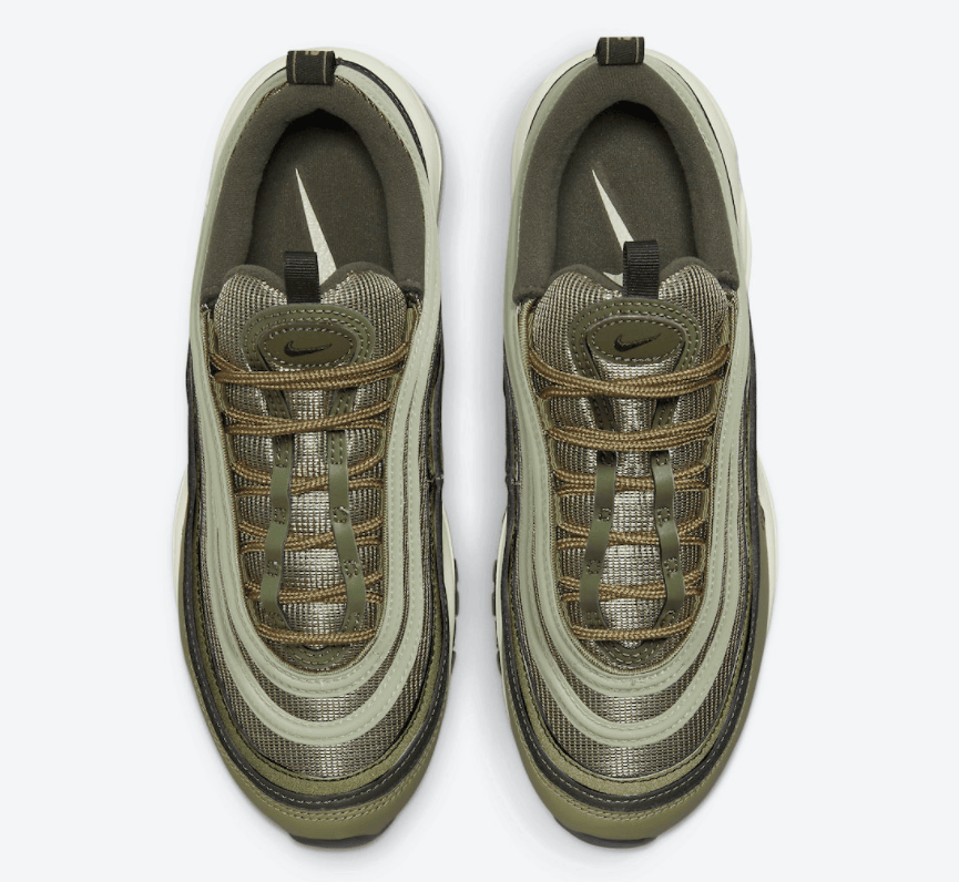 硬朗军事风！耐克复古跑鞋Air Max 97新配色即将登场！ 货号：DO1164-200