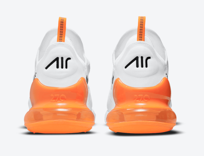 清爽活力！Nike气垫跑鞋Air Max 270白橙配色即将登场！ 货号：DO6392-100