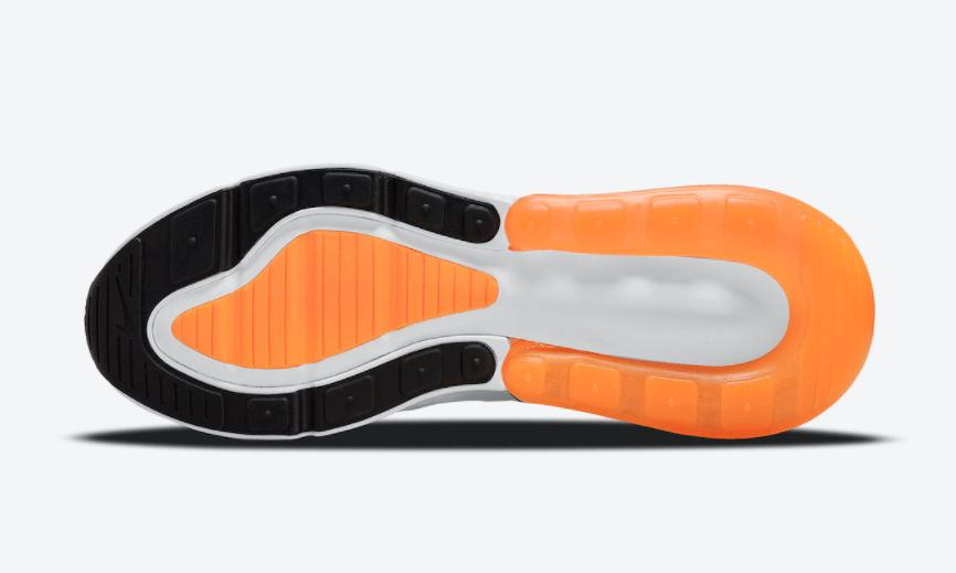 清爽活力！Nike气垫跑鞋Air Max 270白橙配色即将登场！ 货号：DO6392-100
