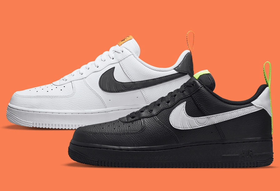 压纹Swoosh！两款全新AF1曝光！ 货号：DO6394-001/DO6394-100