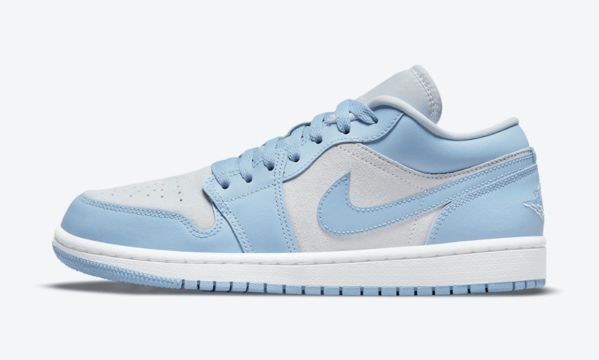 这双AJ也太小清新了！全新AJ1 Low“大学蓝”即将登场！ 货号：DC0774-050