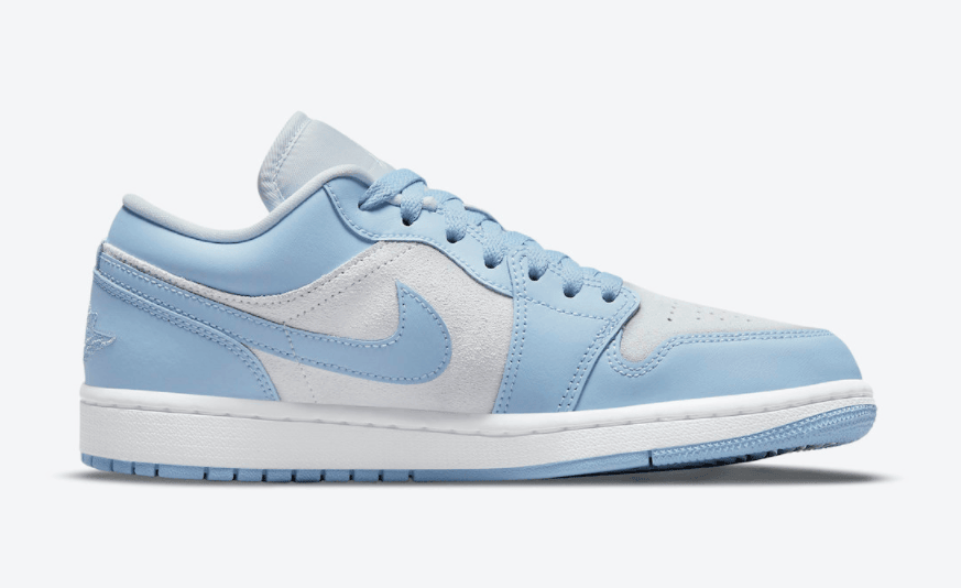 这双AJ也太小清新了！全新AJ1 Low“大学蓝”即将登场！ 货号：DC0774-050