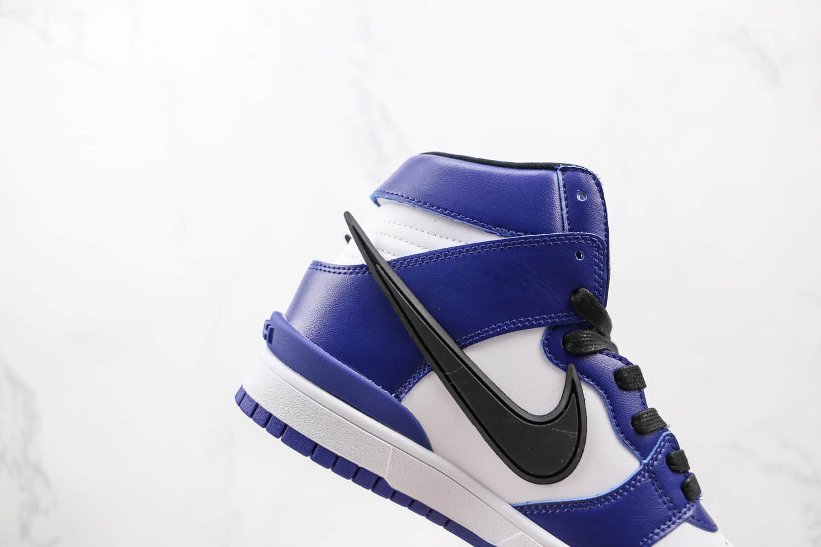 耐克Nike Dunk High x AMBUSH埋伏联名款纯原版本高帮DUNK蓝色板鞋原盒原标原鞋开模一比一打造 货号：CU7544-400