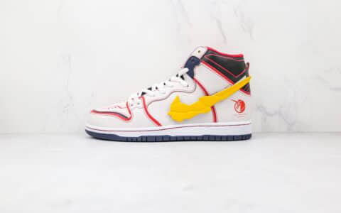 耐克Nike Dunk High Project Unicorn-RX-0 x Gundamx联名款纯原版本高帮SB DUNK白红色独角兽换钩板鞋原档案数据开发 货号：DH7717-100