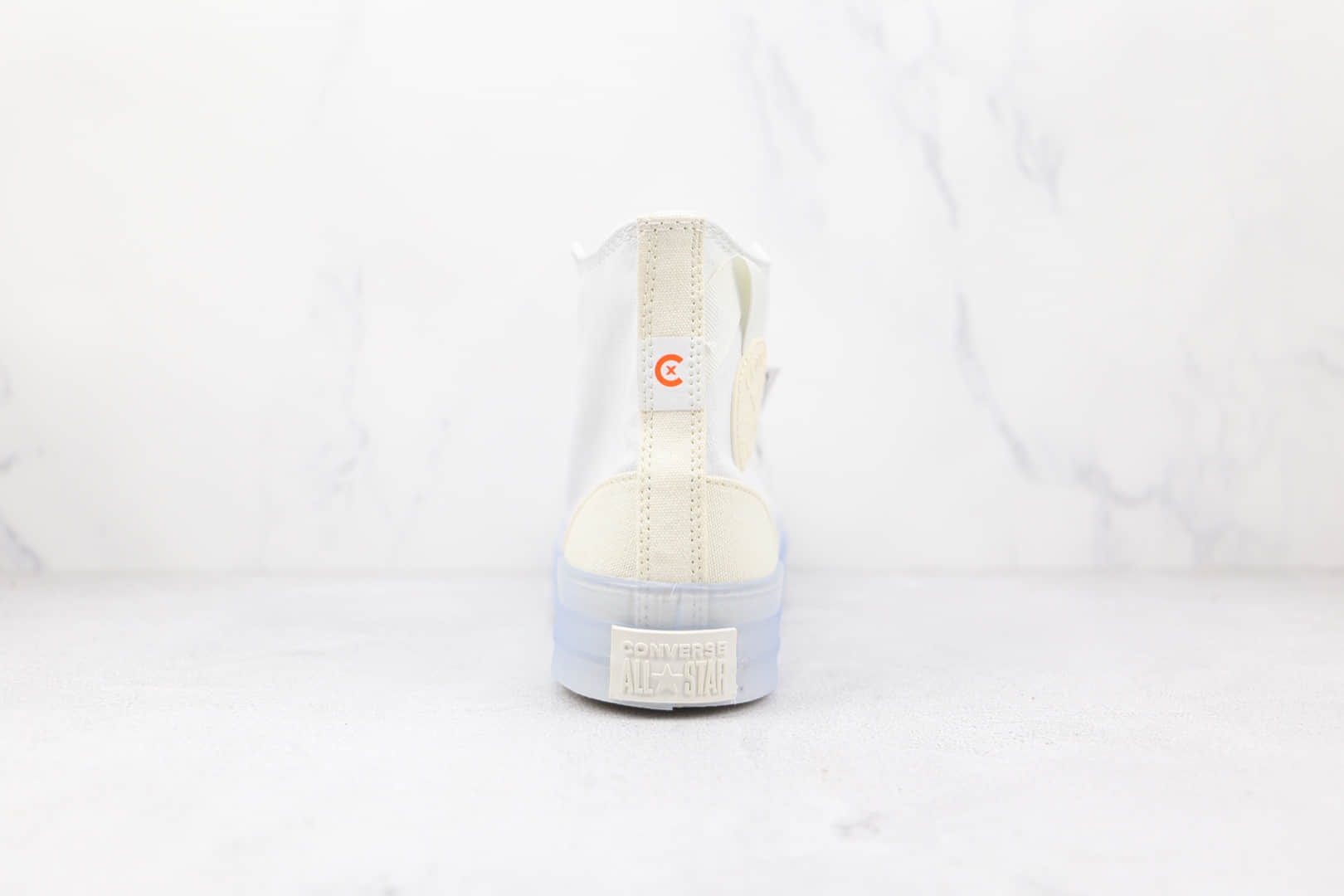 匡威Converse Chuck Taylor All Star CX公司级版本高帮白色水晶底果冻帆布鞋原盒原标 货号：172471C