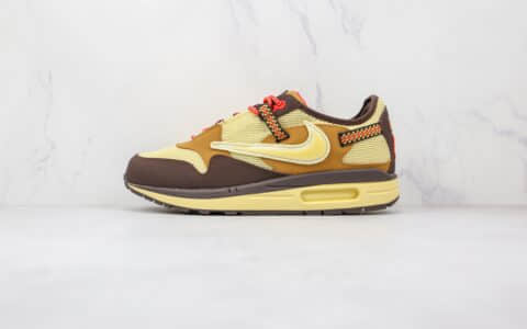 耐克Nike Air Max 1 Cactus Jack x Travis Scott联名款纯原版本倒勾米褐色气垫鞋原档案数据开发 货号：DO9392-200