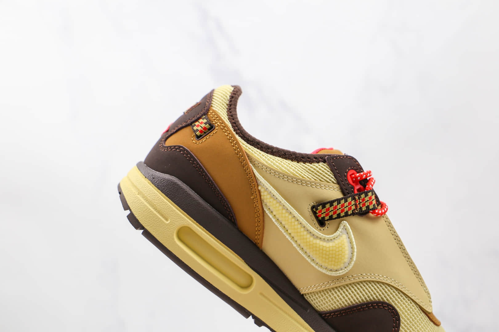 耐克Nike Air Max 1 Cactus Jack x Travis Scott联名款纯原版本倒勾米褐色气垫鞋原档案数据开发 货号：DO9392-200