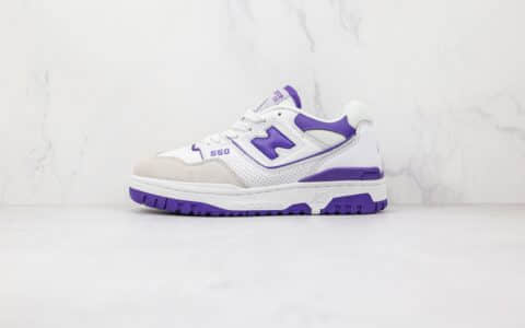 新百伦New Balance BB550纯原版本复古NB550白紫色板鞋原档案数据开发 货号：BB550WR1